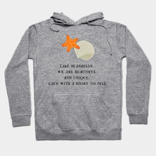 seashells quote cute ocean graphic Hoodie